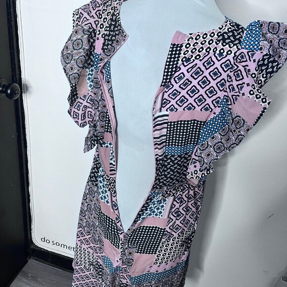 NWOT Mix Pattern Block Print Summer Dress Sz S - Picture 7 of 13